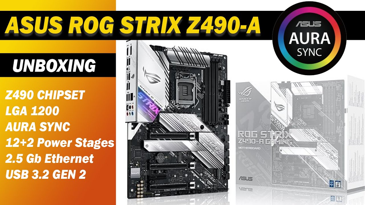 Unboxing ASUS Z490-A Gaming ATX Motherboard 2021