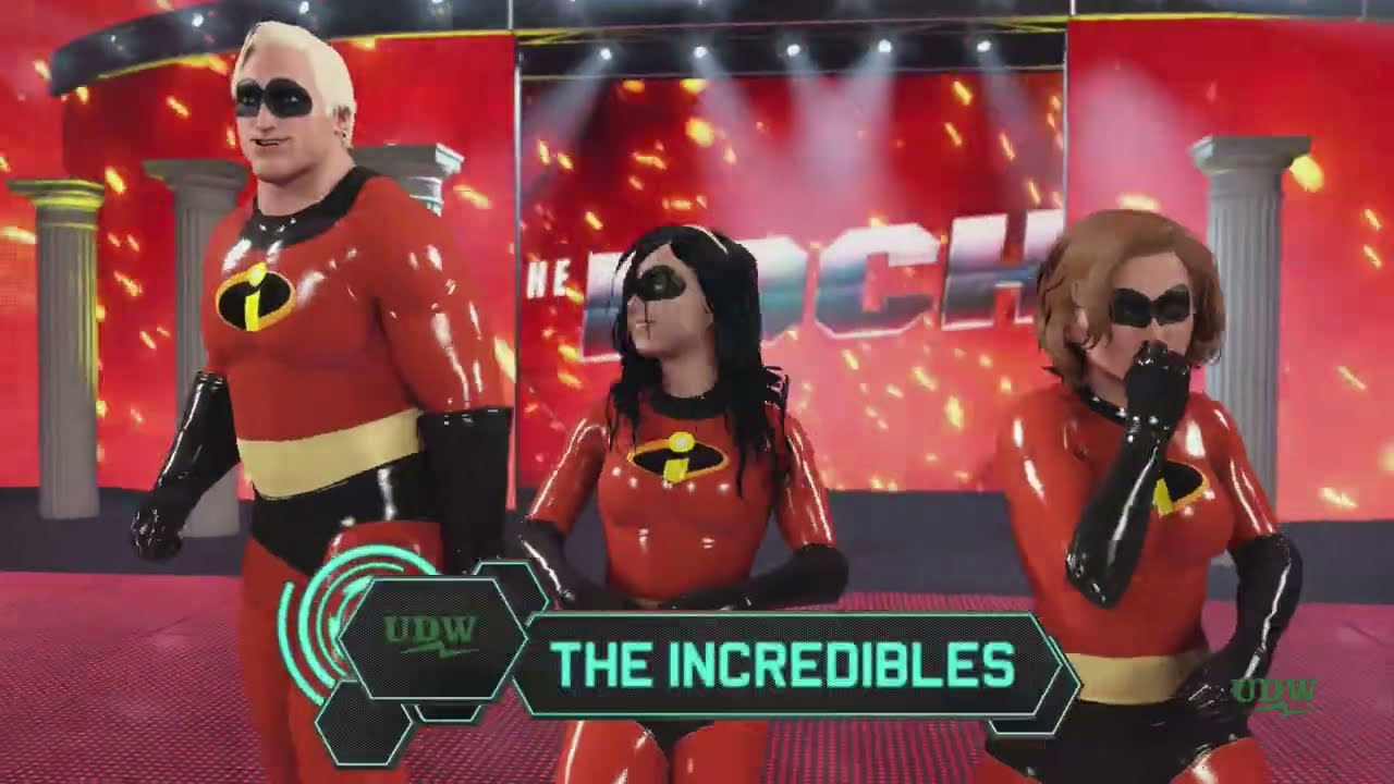 Warsman vs. Mr. Incredible (w/Elastigirl/Violet)