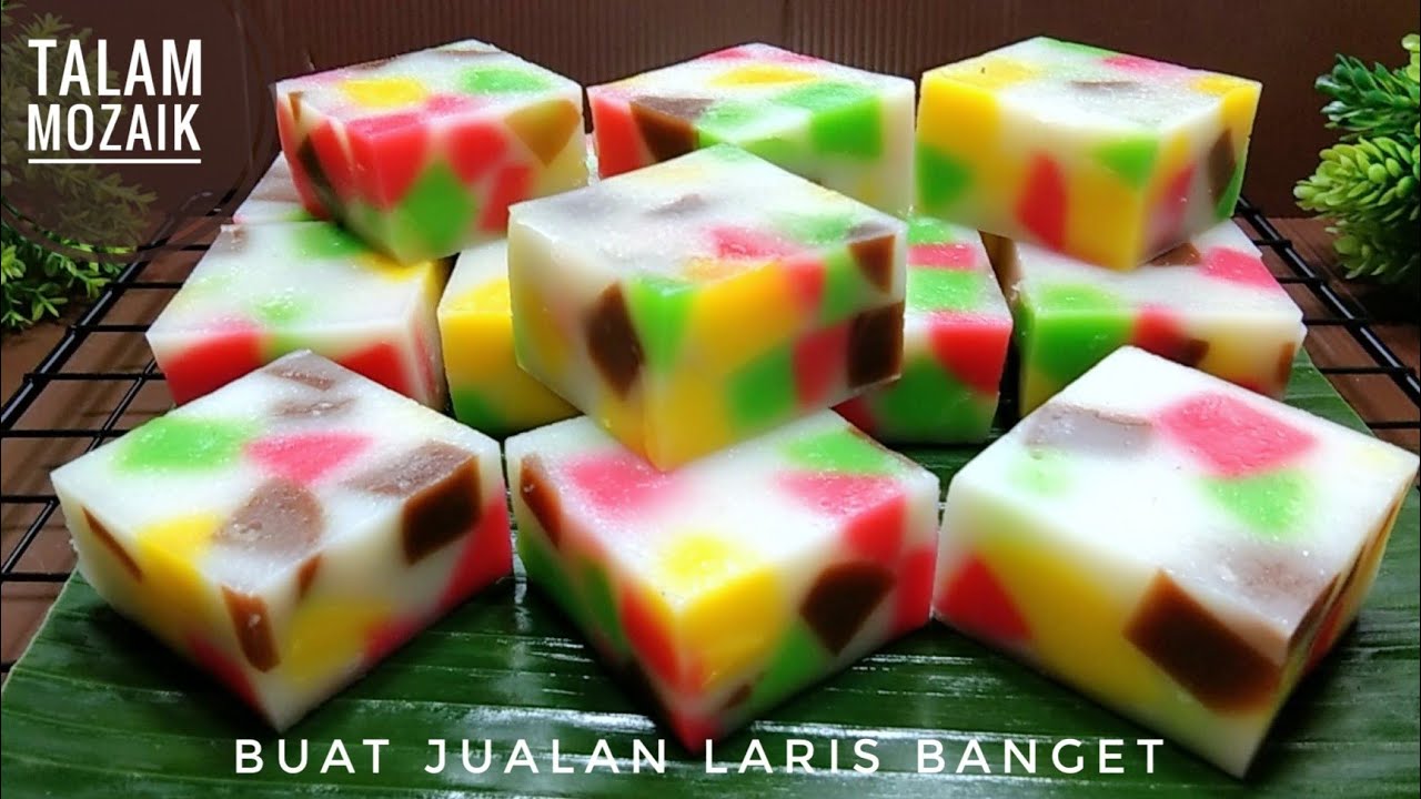 WOW HASILNYA CANTIK BANGET, SUPER LEMBUT ENAK BANGET || TALAM MOZAIK KUE TRADISIONAL