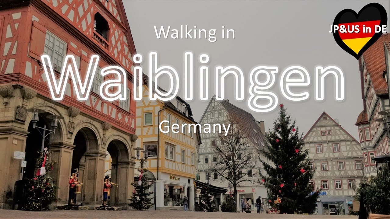 【Waiblingenドイツ】🇩🇪Walking along the German Wooden House Streets in Waiblingen/Day Trip from Stuttgart