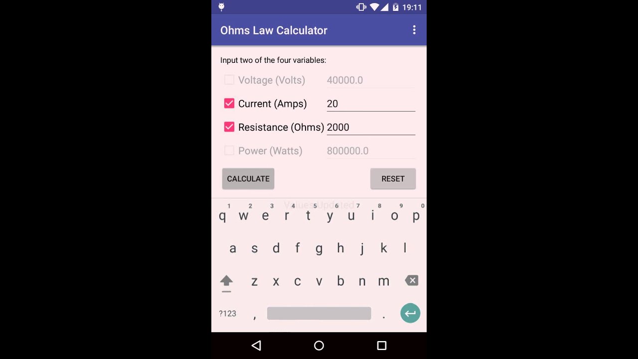 Ohm's Law Calculator