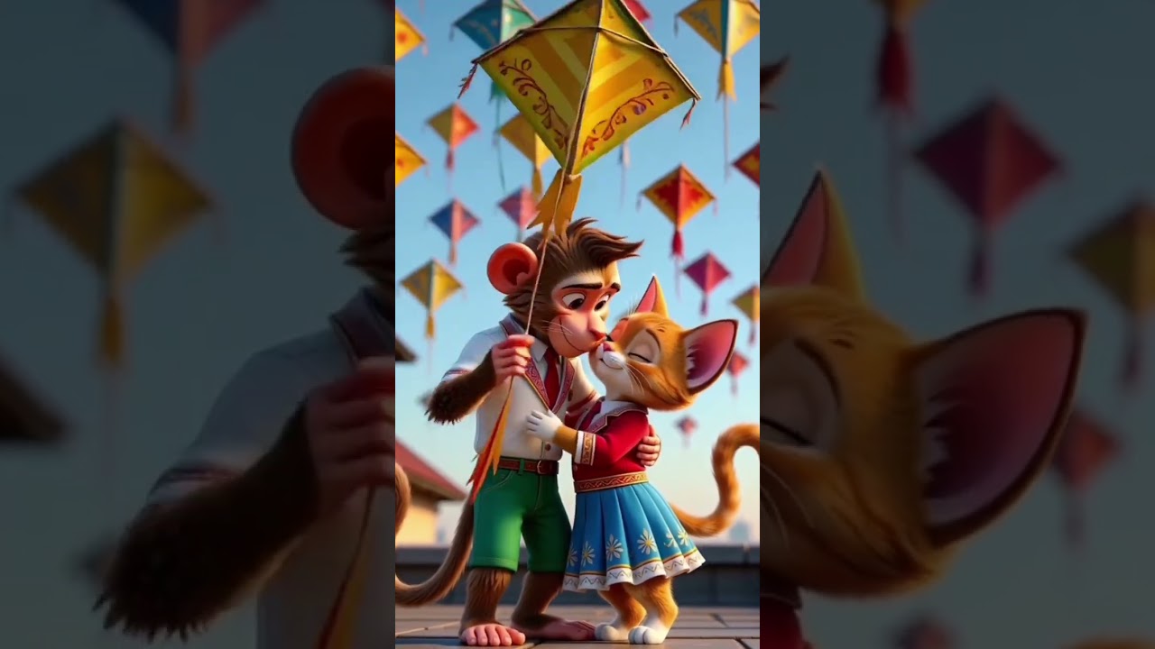 happy makar Sankranti baby monkey love story 😻☺️🤩 