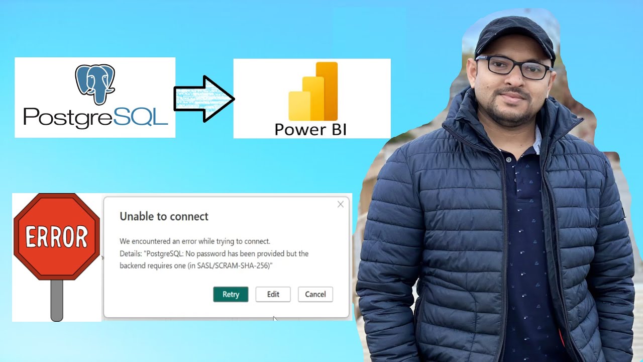How to connect PostgreSQL server with PowerBI. Solving the problem of  backend requiring a password