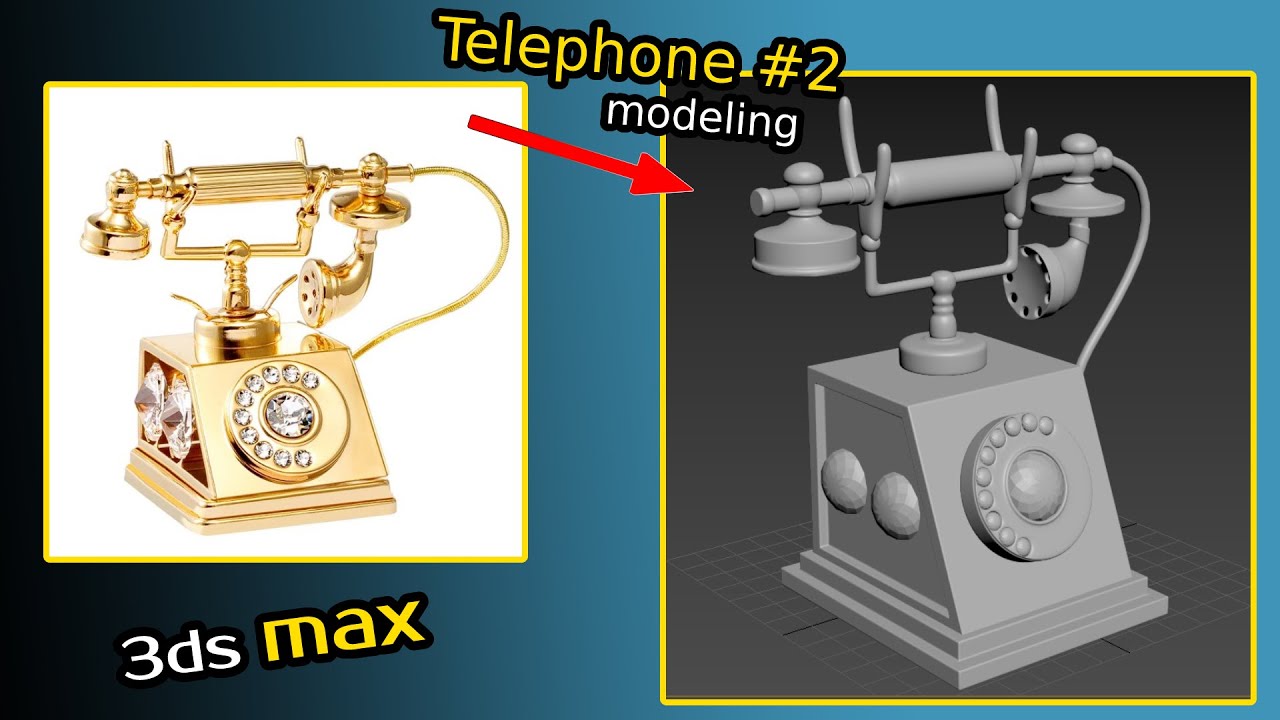telephone 2 modeling in 3dsmax | 3dsmax | telephone |