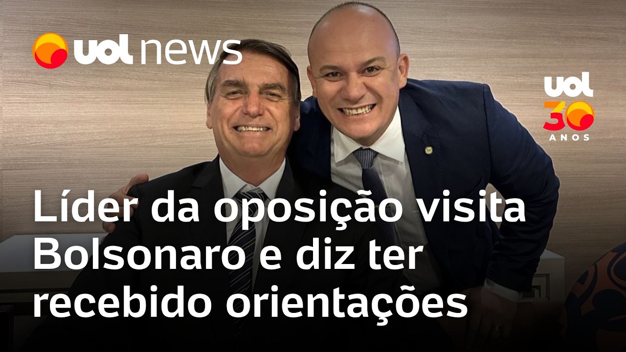 Líder da oposição visita Bolsonaro e diz que recebeu 'determinações' sobre como agir na Câmara