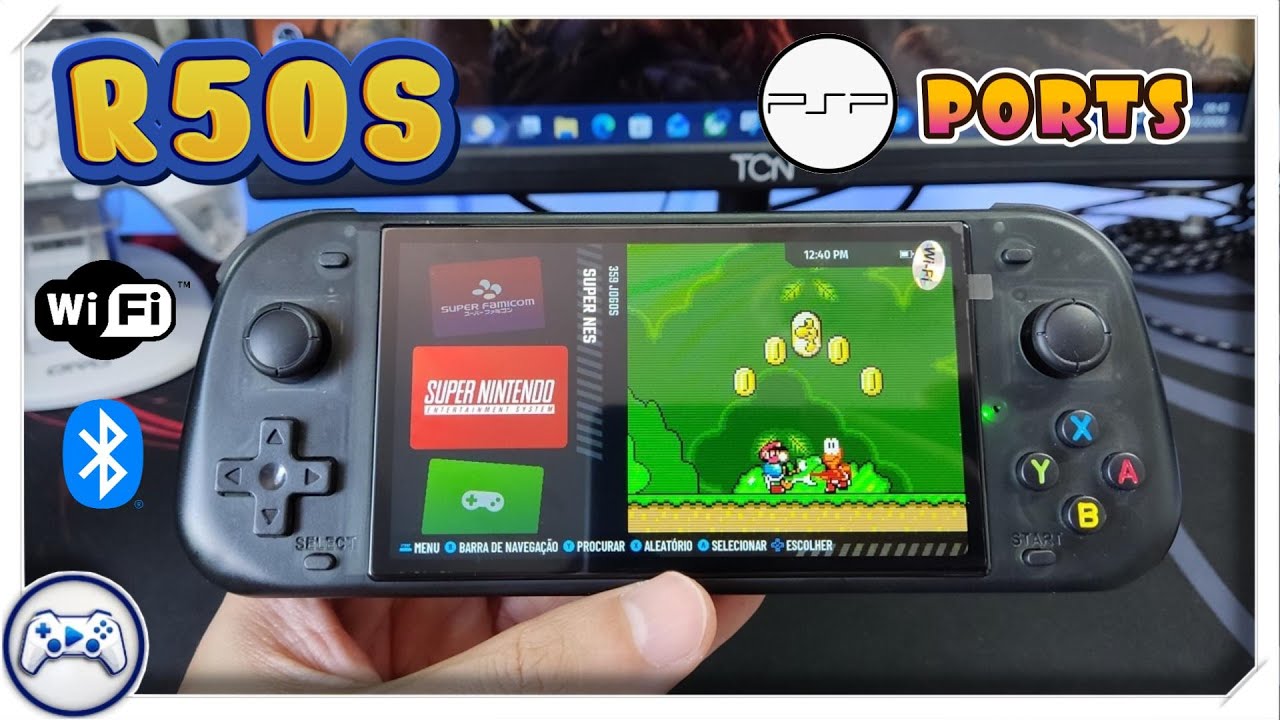 R50S O Melhor Console Portátil Barato do Mercado | Console Portátil que Roda PSP
