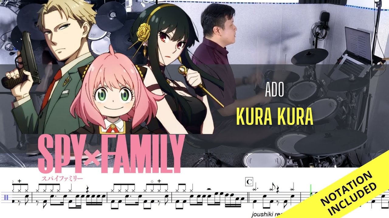 Spy X Family OP3| Ado| Kura Kura| Drum Cover| Raymond Goh