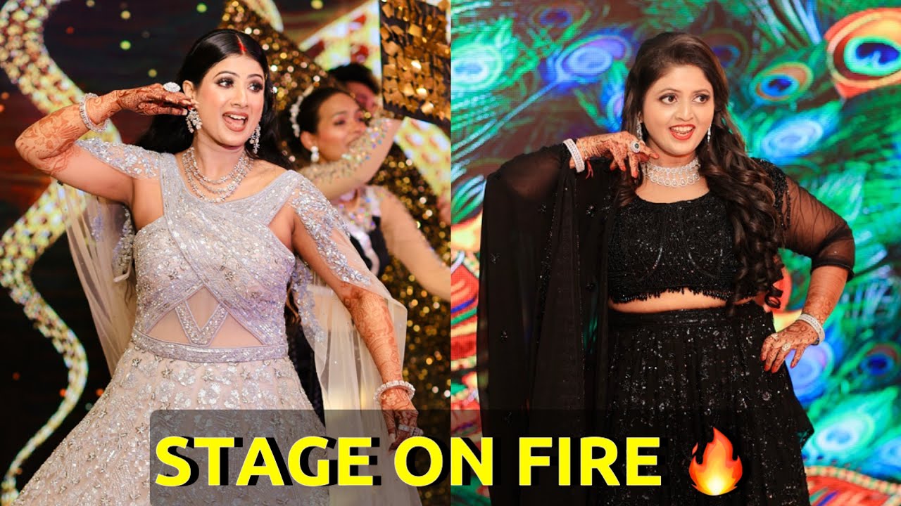 Bride & Sister Stunning Sangeet Dance Performance 🔥 | Ghagra | Ban Than Chali | Bumbro 