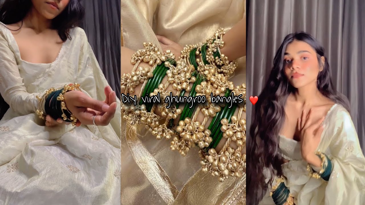 DIY VIRAL GHUNGROO BANGLES ❤️❤️ FULL TUTORIAL VIDEO 👉🏻