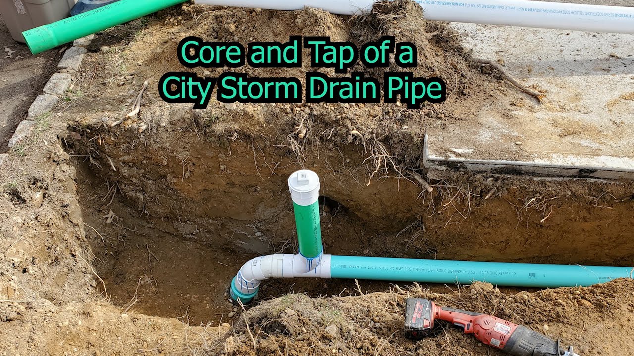 Core and Tap of a City Storm Drain Pipe