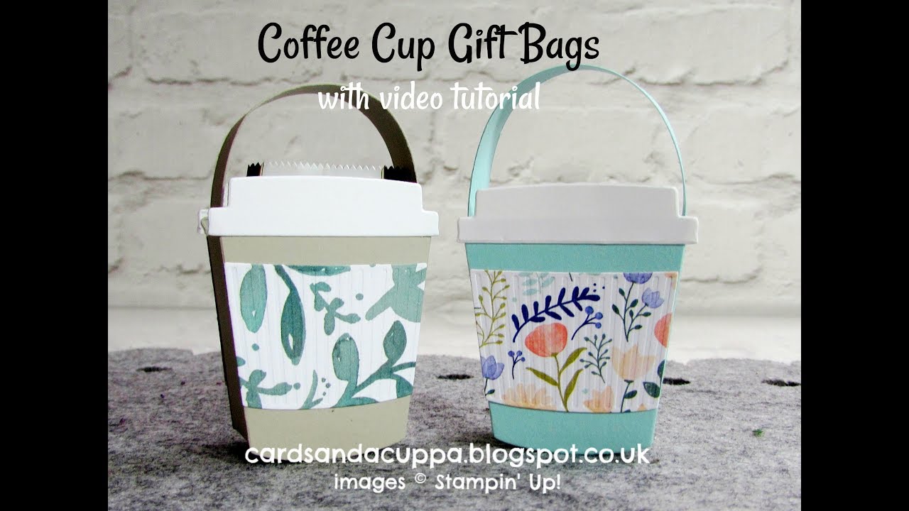 Mini Gift Bags using the Coffee Cups Dies by Stampin' Up!
