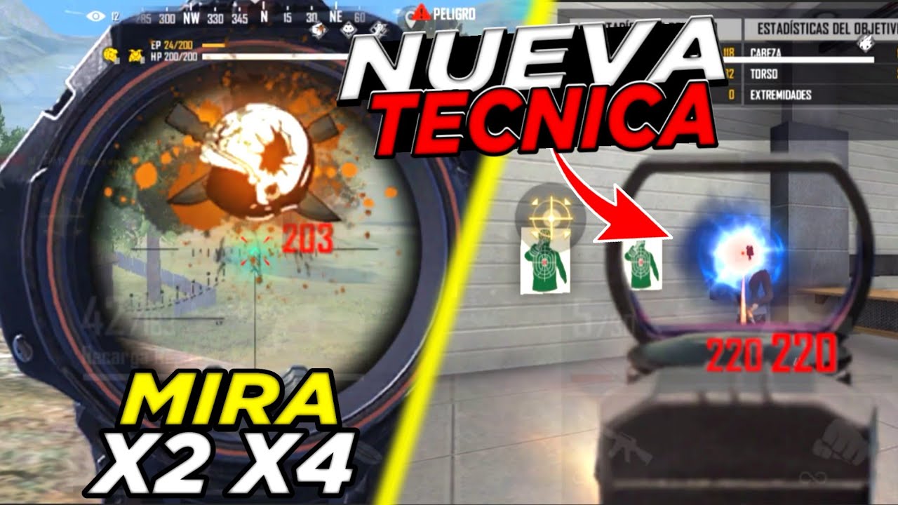 Como alzar mira con mira X2 X4 punto rojo muy fácil *NUEVO TRUCO*