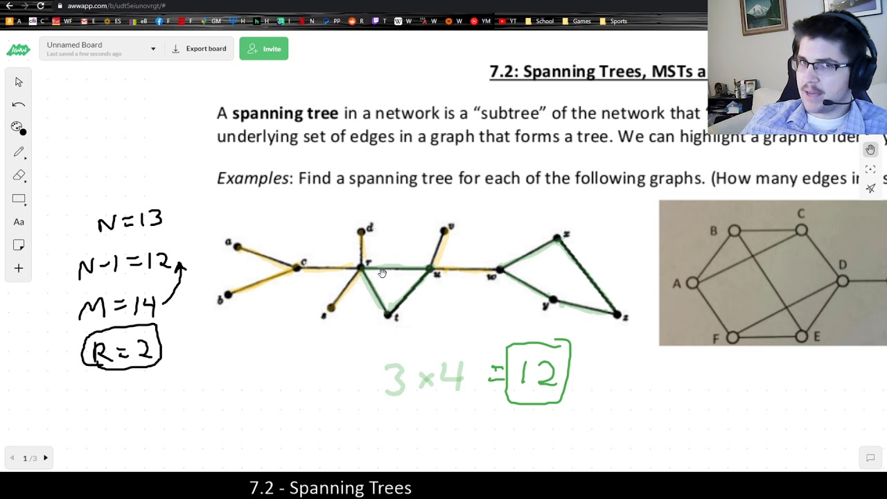 [Math 3003] How Many Spanning Trees Does a Graph Have and How to Find