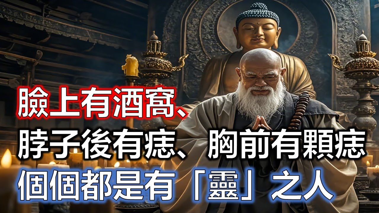 高僧說：今生別錯過3種人！ 臉上有酒窩、脖子後有痣、胸前有顆痣 ！個個都是有「靈」之人#佛學#智慧#因果