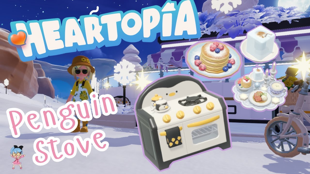 Penguin Stove - Iced Coffee, Frosted Pancake, Aurora Banquet & more! Heartopia Winter Season Food