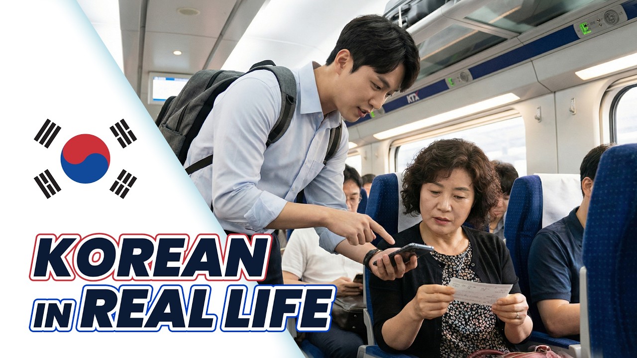 Korean Real-Life Conversation | Checking Your Train Seat