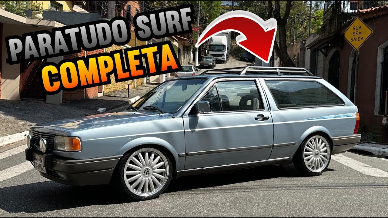 TESTANDO A SUSPENSÃO DA PARATI SURF QUADRADA  REBAIXADA - QUADRADO RARO DA VOLKSWAGEN