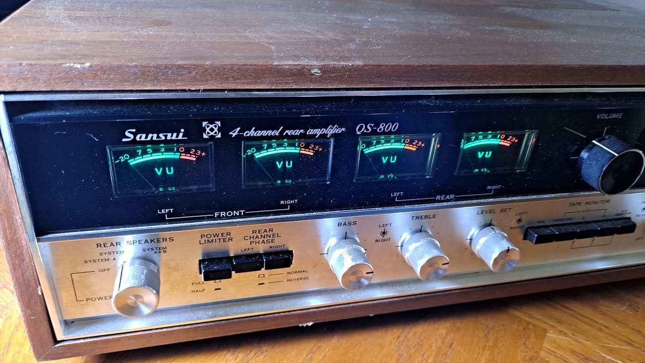 sansui QS 800 4 ch amp part 1