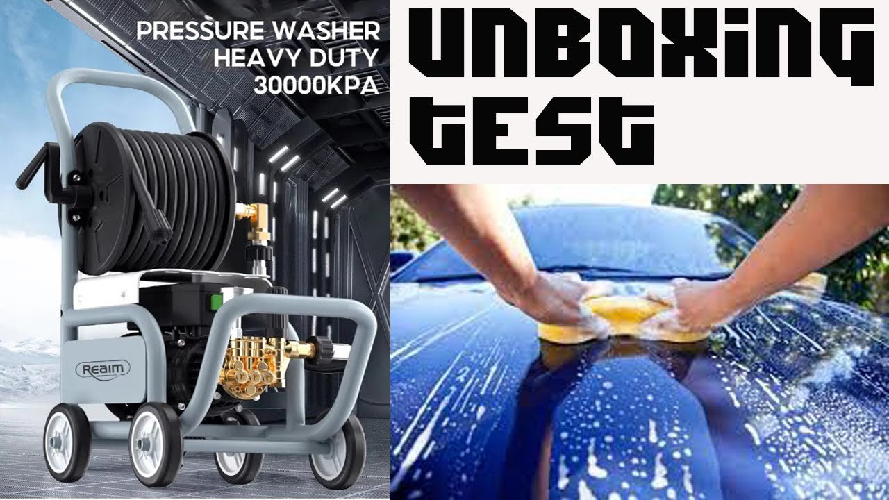 REAIM Pressure Washer Heavy Duty Portable Adjustable Pressure Carwash Machine 30000Kpa - SHOPEE
