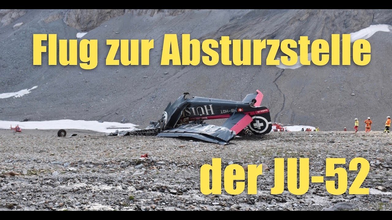Flug zur Absturzstelle der JU-52 August 2018