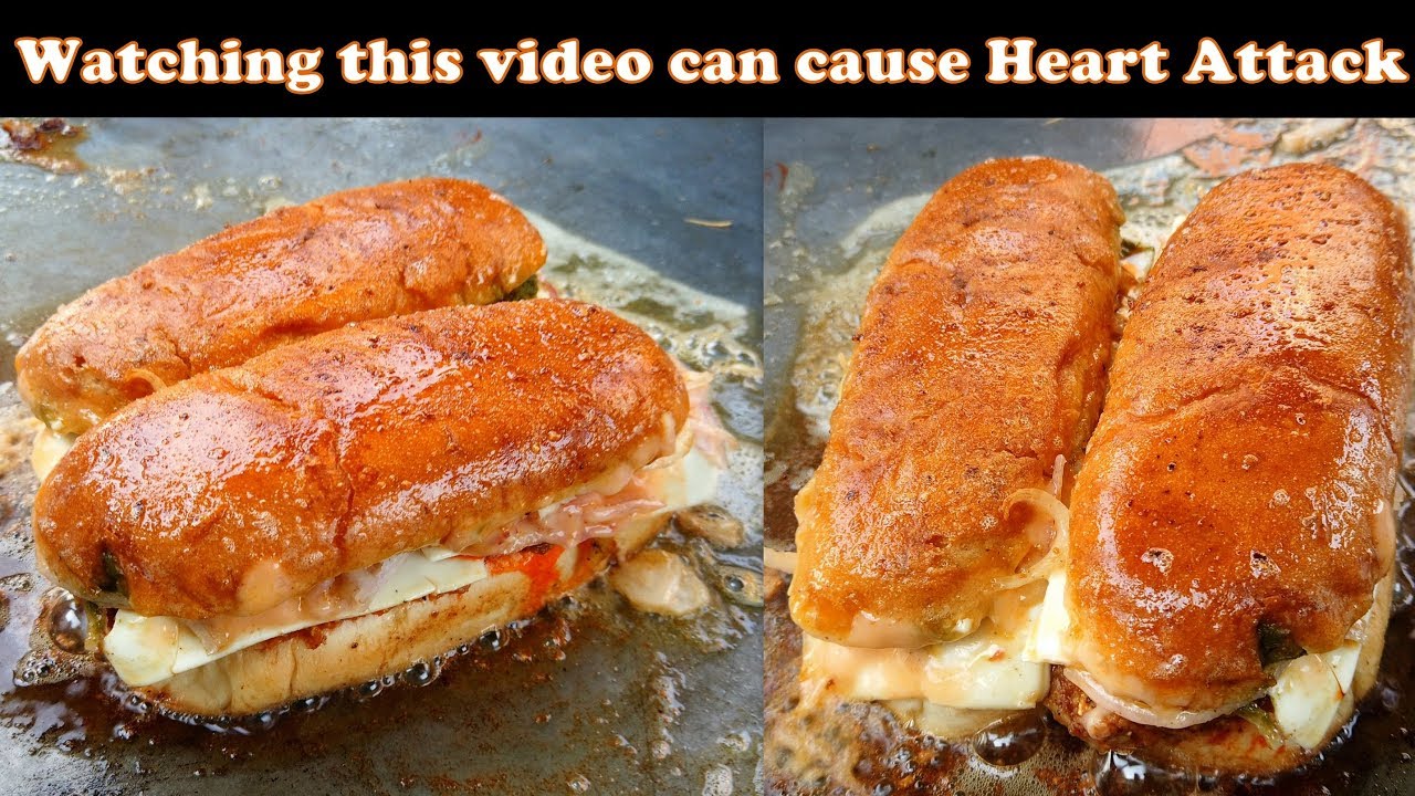 Heartattack Hot dog | Butteriest Double cheese hot dog | street food of india