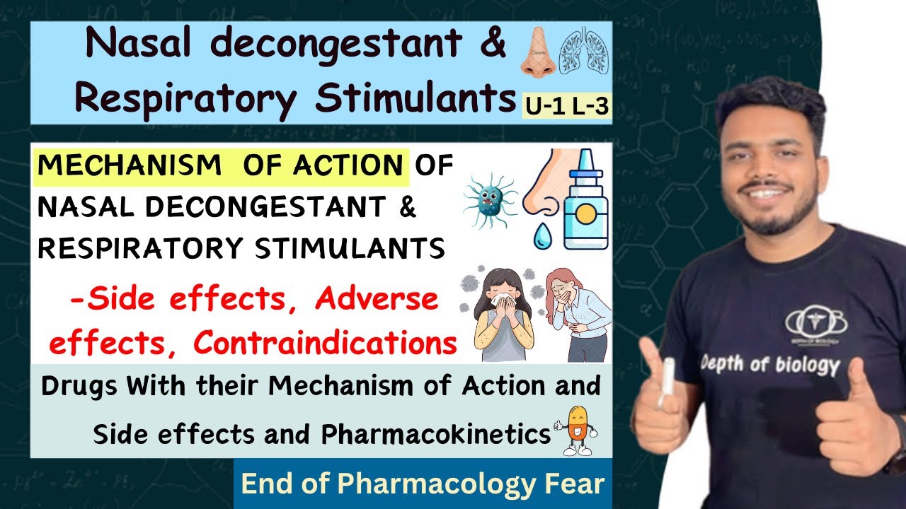 Nasal decongestant ||  Respiratory Stimulants || Nursing Pharmacology || B pharmacy pharmacology