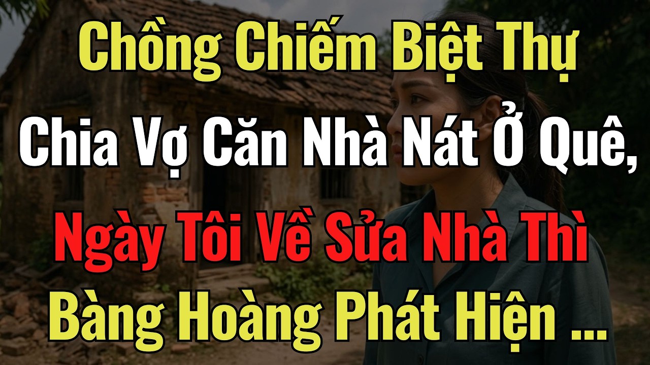Chồng Chiếm Biệt Thự Chia Vợ Căn Nhà Nát Ở Quê, Ngày Tôi Về Sửa Nhà Thì Bàng Hoàng Phát Hiện Sự Thật