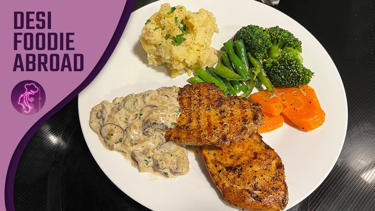 Grilled Chicken Steak with Mushroom Sauce | Authentic Restaurant Quality Recipe