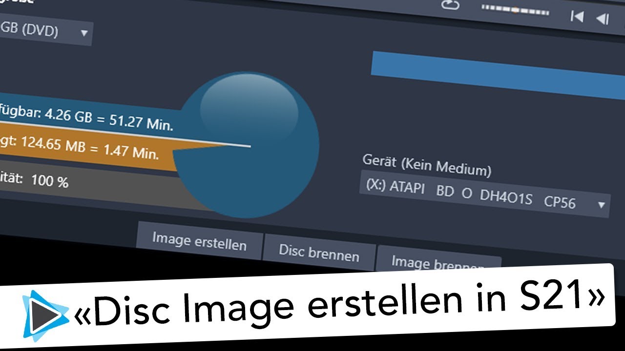 Disc Image erstellen in Pinnacle Studio 21 Video Tutorial Deutsdch
