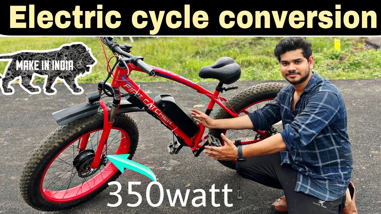 Changing Normal Fat cycle into ELECTRIC  #automobile #electriccycle #conversionkit #conversion