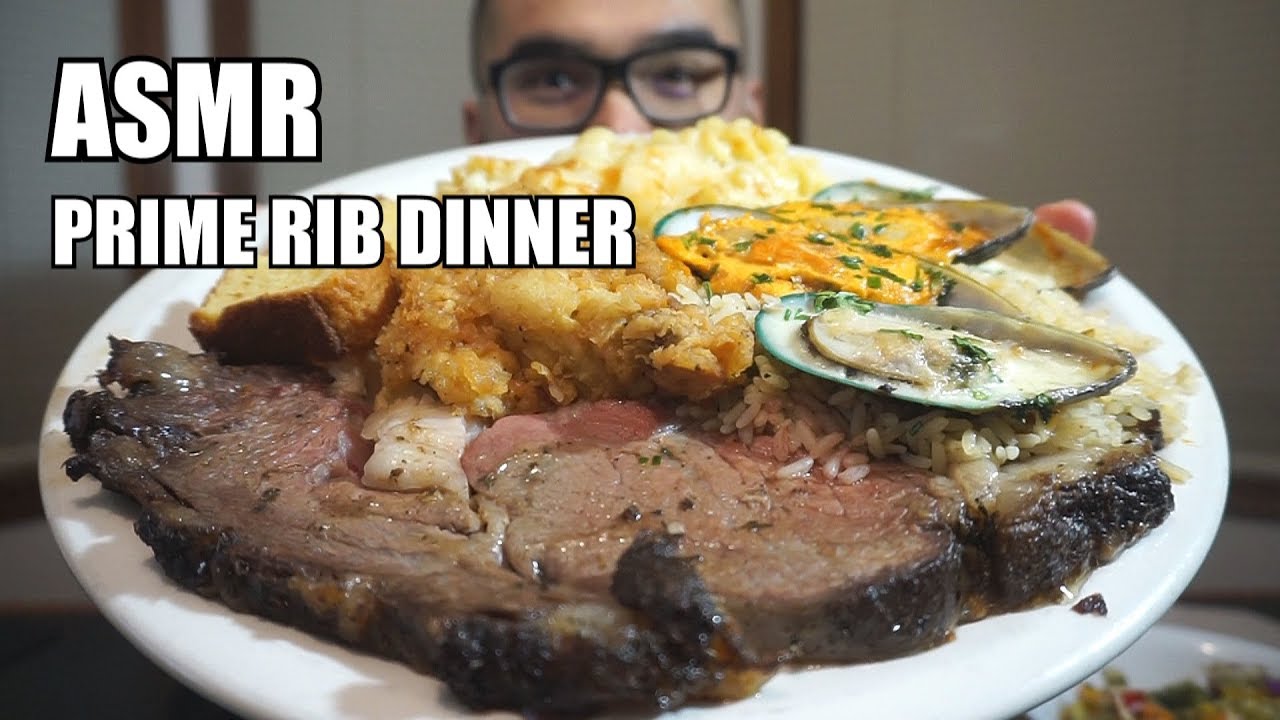 [Asmr] PRIME RIB DINNER  *Relaxing Eating Sounds *NO TALKING