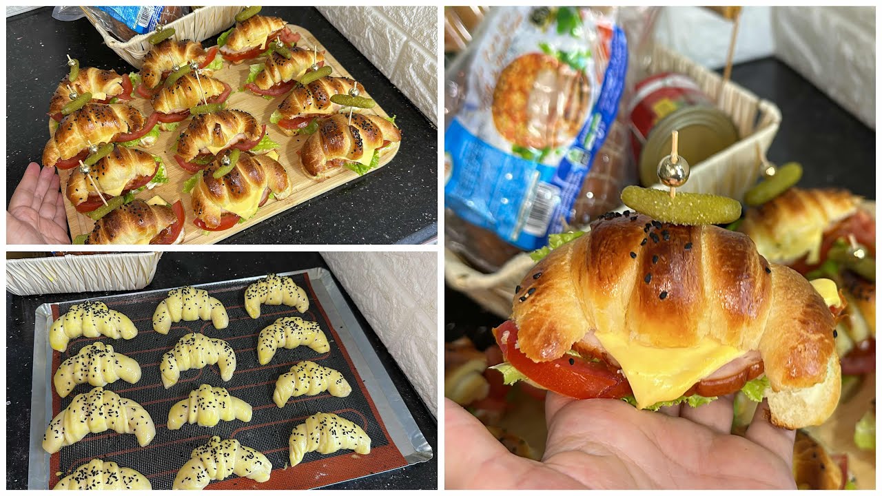 سلسلة مشاريع المملحات .. ميني كرواسون بعجينة هشة و حشو قوة في البنة تناسب الاعراس و العرضات