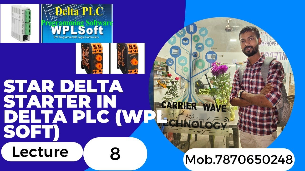 STAR DELTA STARTER IN DELTA PLC (WPL SOFT) INDUSTRIAL AUTOMATION IN HINDI.