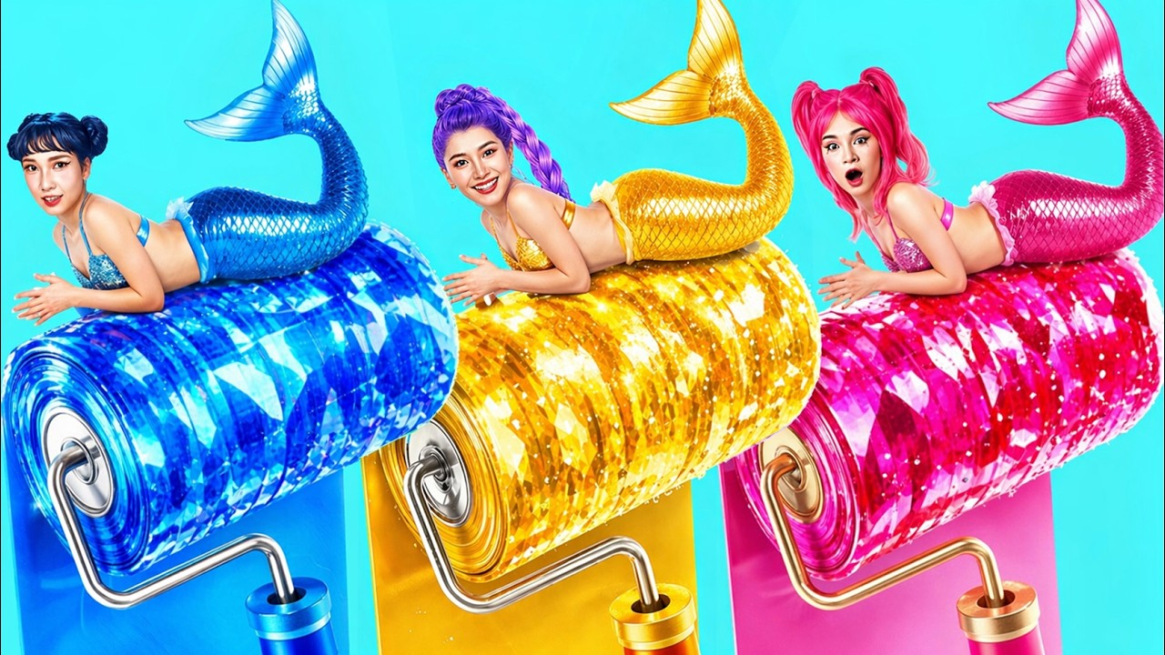 Gwiazda K-Popu Została Syrenką! Epicka Metamorfoza DIY ✨🌊