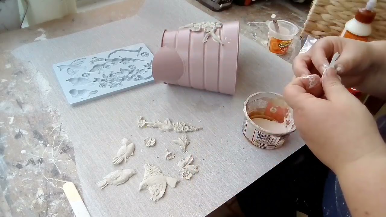 lit up watering can, New aviary mold from prima