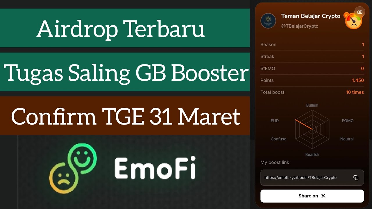 Airdrop Saling GB Poin Jangan Ketinggalan | Tutorial Cara Garap Airdrop Emofi