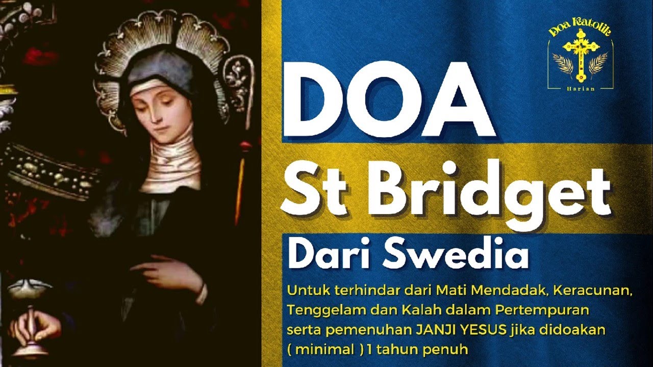 Doa St. Bridget dari SWEDIA | 15 Doa Santa Brigitta  | 15 Janji Kristus #doakatolik