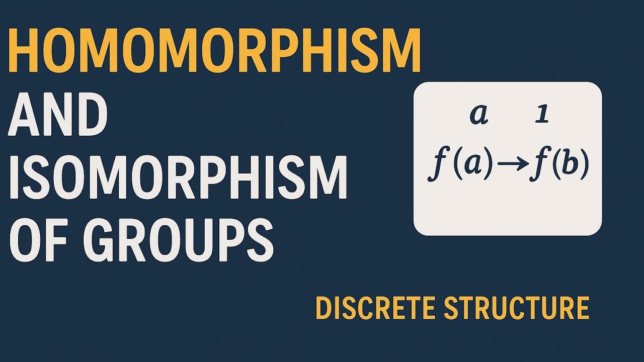 Homomorphism and Isomorphism of Groups | Discrete Structure
