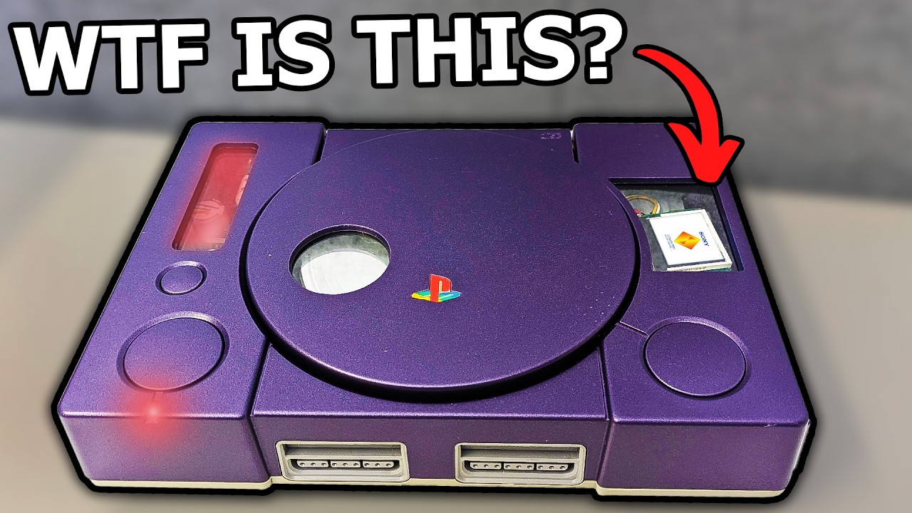 This CUSTOM PS1 has a BUILT-IN SCREEN...??