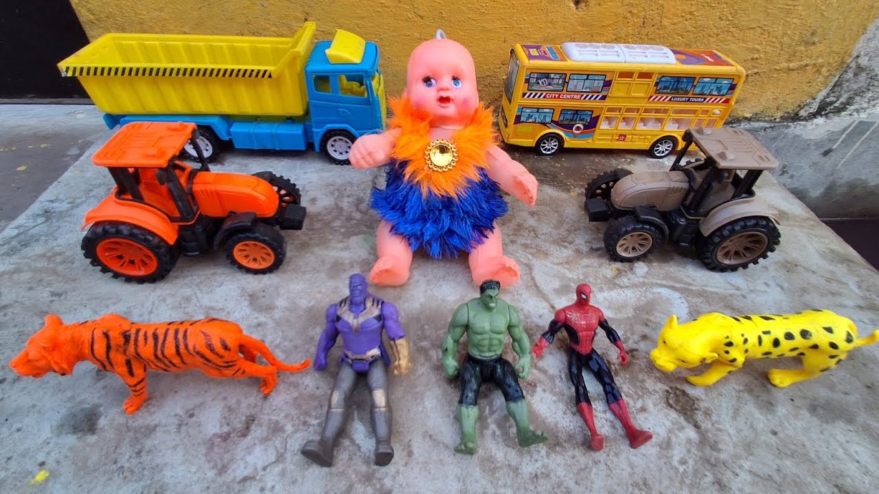 Dinosaur, dragon, helicopter, jcb or baki sari gadiya ludakne lagi toy story with learning 