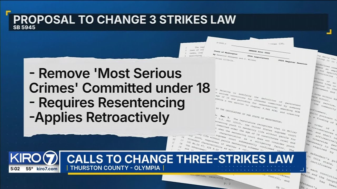 Potential calls to change three-strikes law in Washington