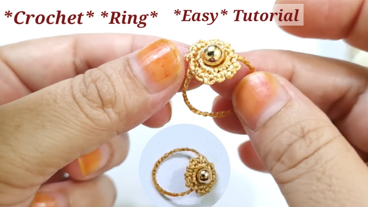 Crochet Ring For finger 💍 Easy Tutorial*  Crosia se Ring Banane ka tarika !!!