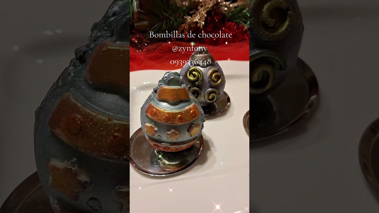 Bombillos Navide&ntilde;os de chocolate con relleno comestibles exclusivos de zynfony Ecuador