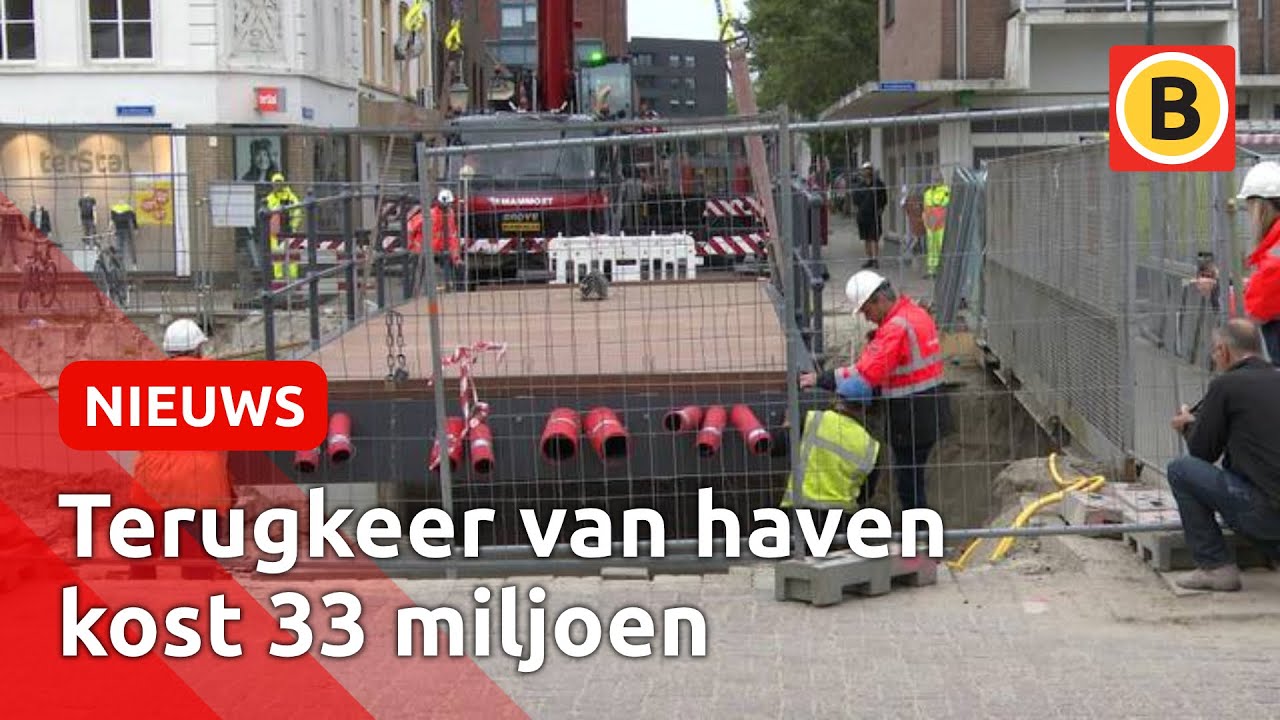 Brug op z'n plek gehesen in haven Zevenbergen | Omroep Brabant