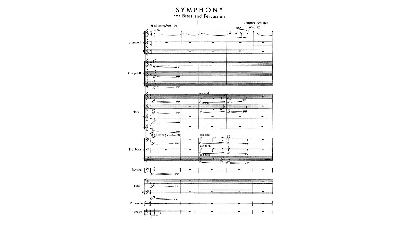 Gunther Schuller: Symphony for Brass and Percussion (Op. 16)