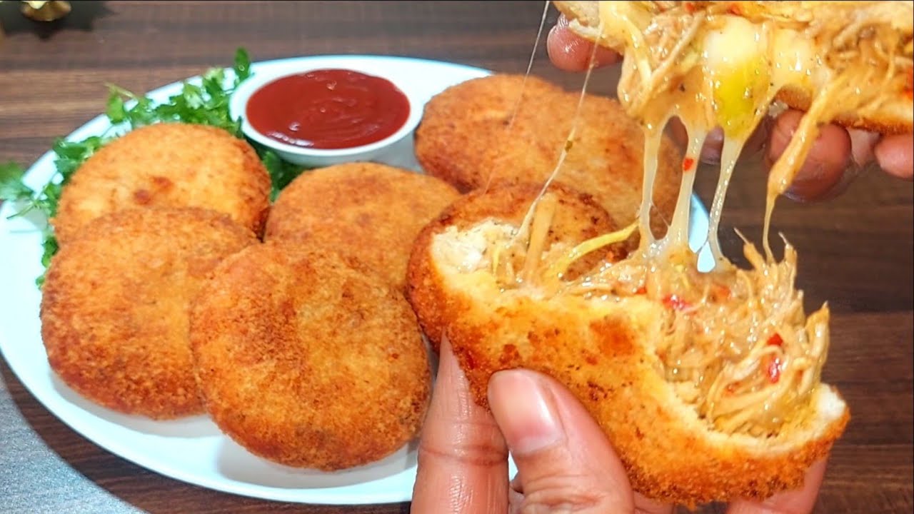 Chicken Bread Patties Recipe | Crispy Chicken Snacks Recipe | Ramzan Special Recipe |