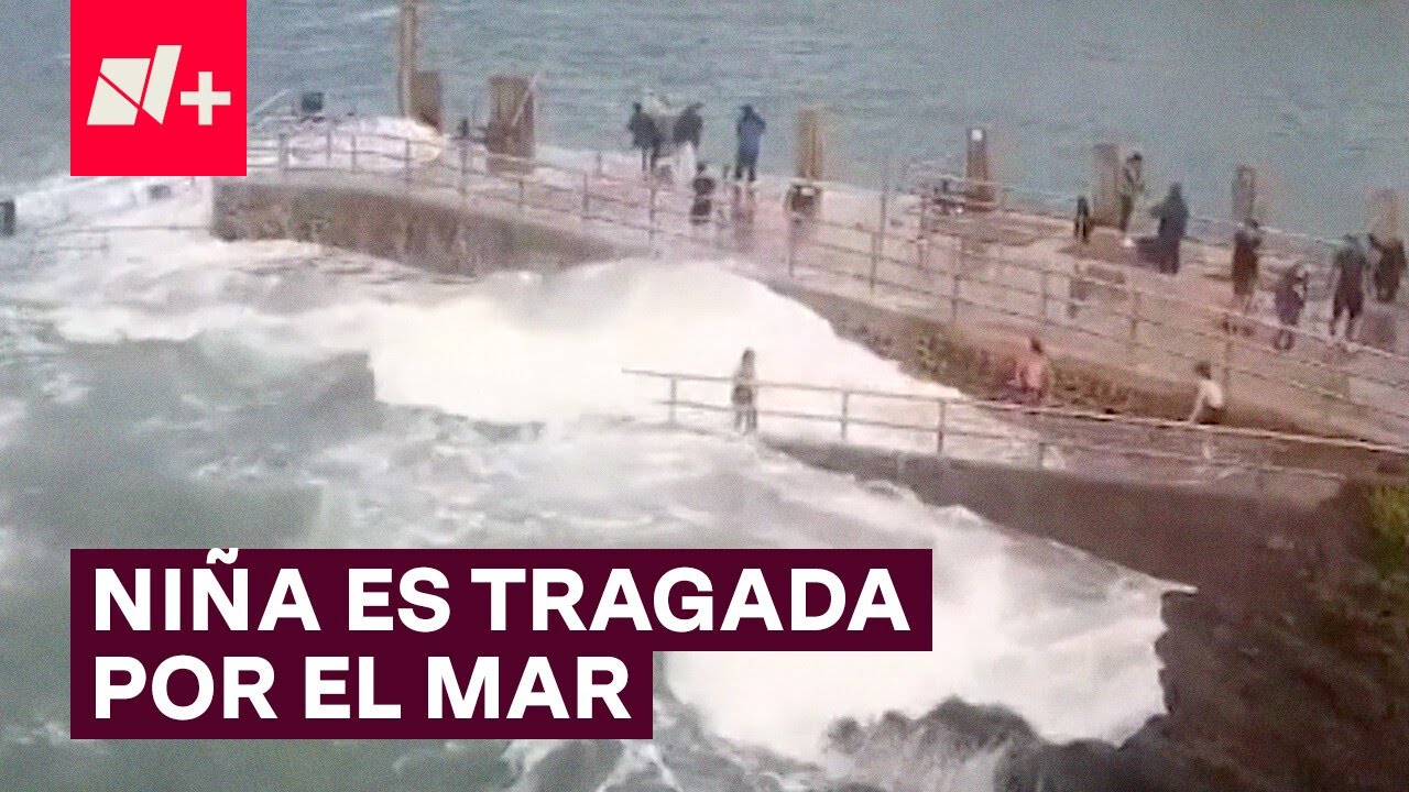 Enorme ola arrastra al mar a niña que jugaba en un muelle al sur de Inglaterra - N+