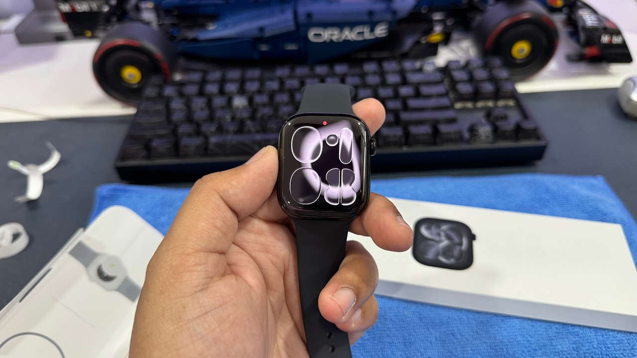 My first Apple watch... ft. Apple watch series 11 46 MM Jet Black Unboxing | ASMR