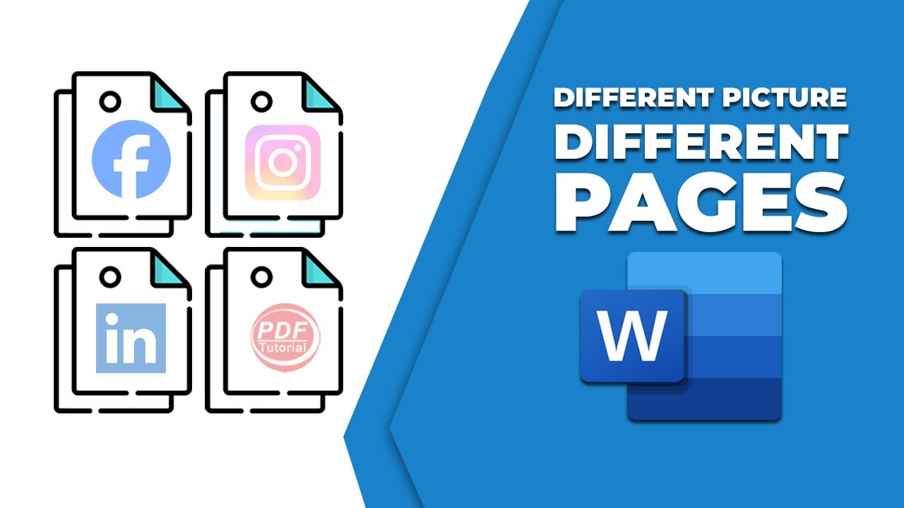 How to insert different picture watermark in different pages in word