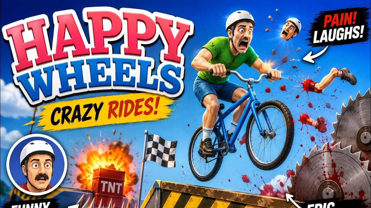 Happy Wheels Funny Moments 🤣 | Wheelchair Epic Fail